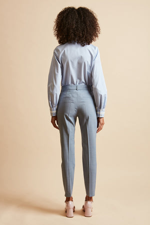 Pantalon de tailleur fuselé dos - Bleu