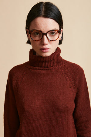 Cashmere and wool turtleneck sweater