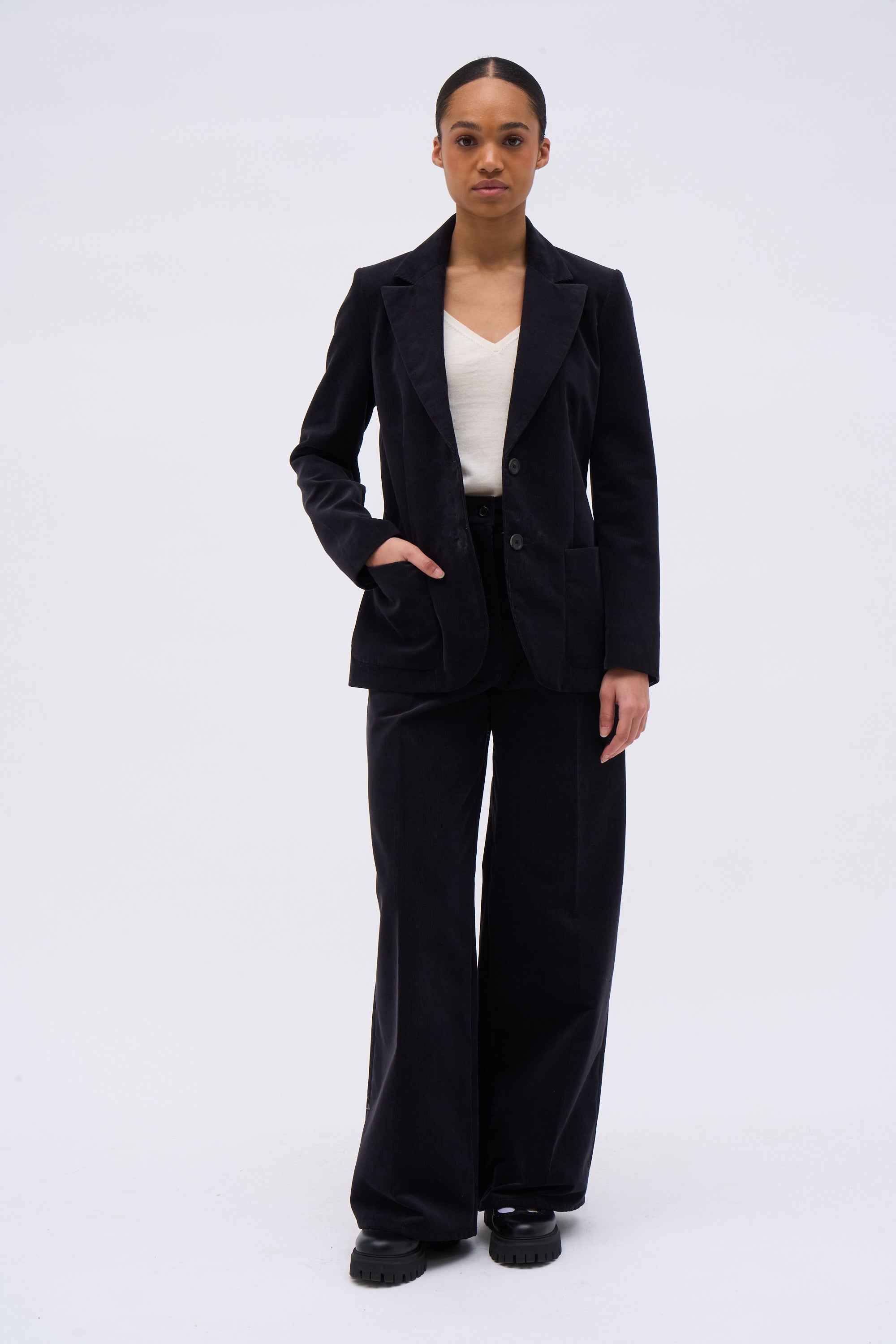 Veste WENDERS Style Velours Lisse - Taille M 38/40 - Vintage Années 90 - Blanc Cassé