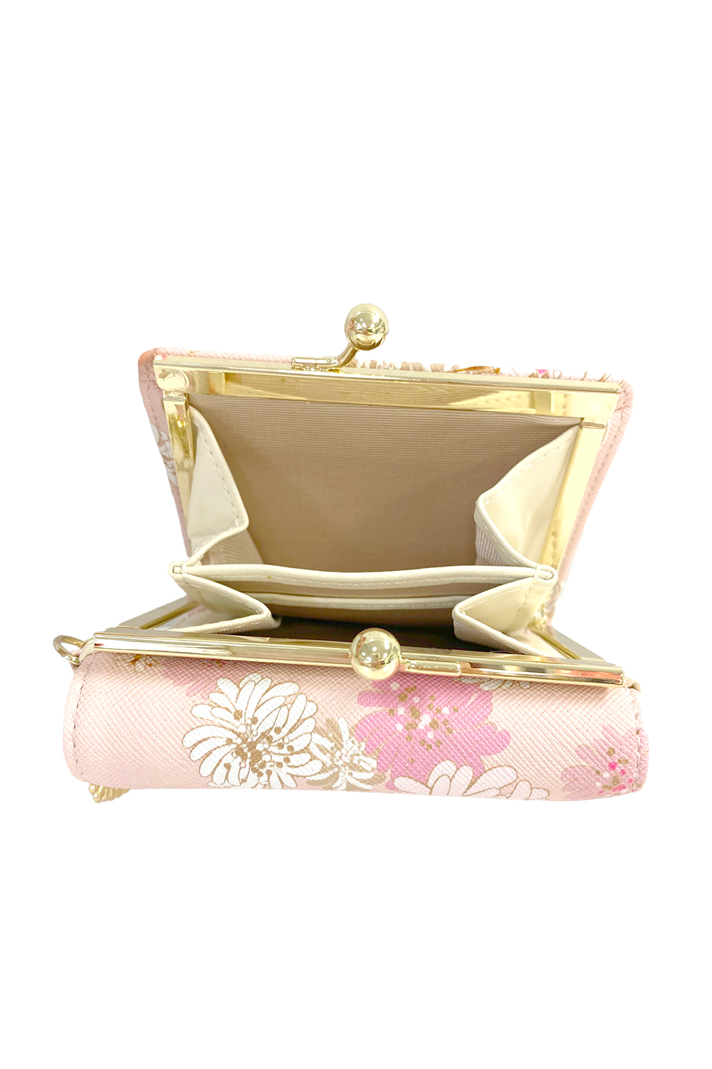 Small Floral Printed Wallet with A Slight Glitter