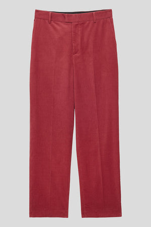 Pantalon en velours côtelé de coton corduroy packshot - Vieux Rose