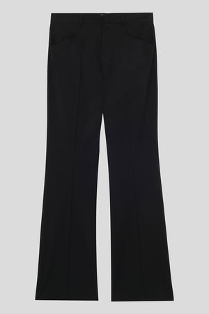 Pantalon tailleur en laine vierge tropicale packshot - Noir
