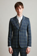 Jersey jacket woven in Italy with jacquard pattern