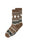 Chaussettes en jacquard chat marron