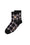 Chaussettes basses brodées Nounette motif Prince de Galles noires
