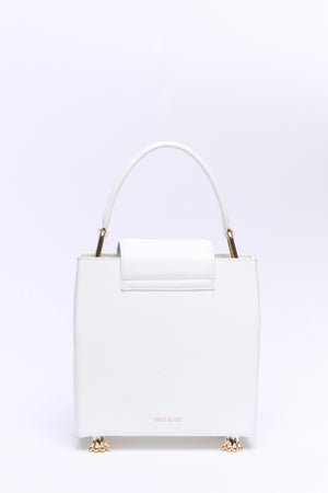 Cat Head Leather Bag - White