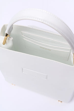 Cat Head Leather Bag - White