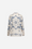 Silk twill shirt with placement medallion print