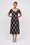 Robe courte en organza de soie jacquard imprimé