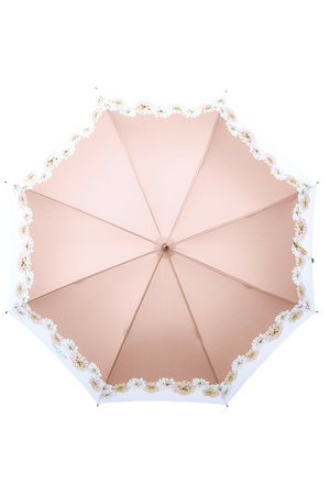 Pink umbrella with Chrysanthemum print