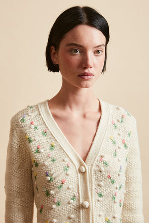 Short jumpsuit in merino wool knit