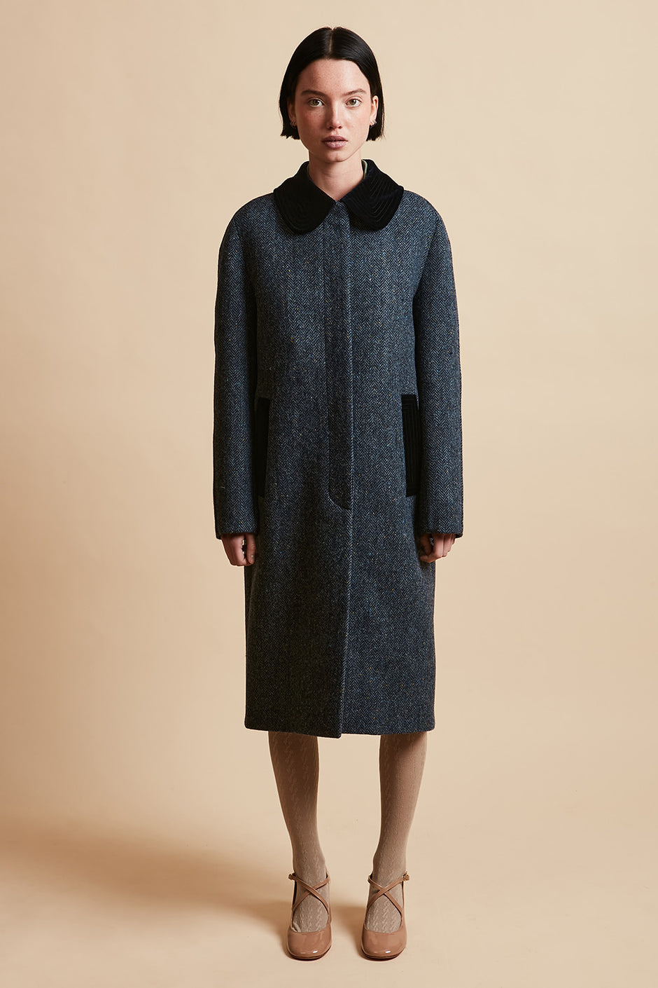 Harris tweed hot sale long coat