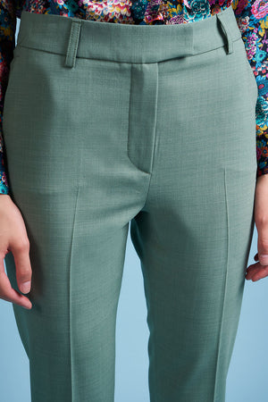 Pantalon de tailleur fuselé détail - Vert