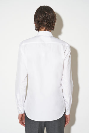 Straight cut cotton poplin shirt