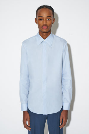 Straight cut cotton poplin shirt