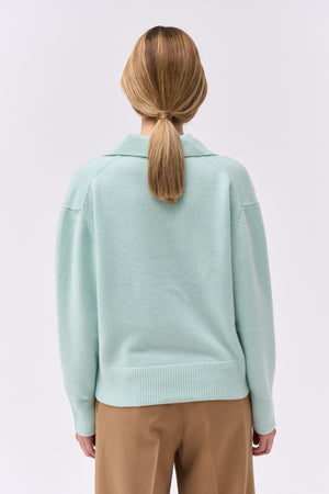 Oversized pullover with long sleeves in cashmere