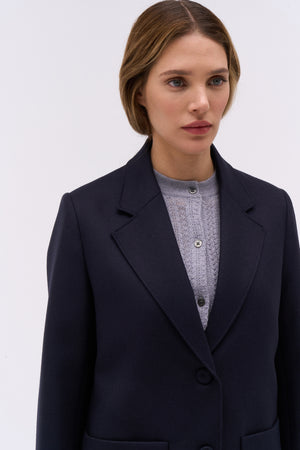 Veste en twill de flanelle de laine vierge