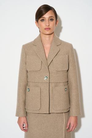 Double-sided virgin wool jacket