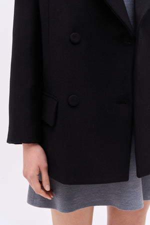 Oversized wool and cashmere coat