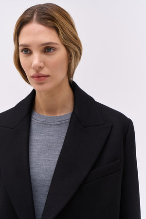 Oversized wool and cashmere coat