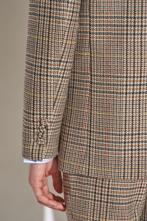 Houndstooth wool jacket