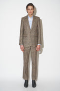 Houndstooth wool twill pants