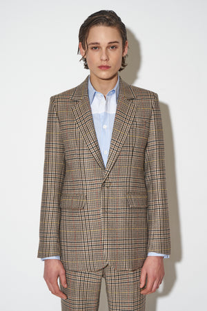 Houndstooth wool jacket