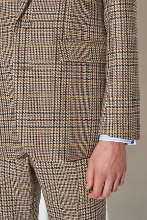 Houndstooth wool jacket