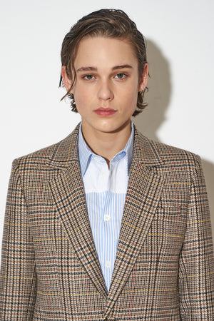 Houndstooth wool jacket