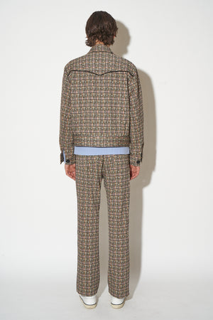 Jacquard pattern jersey pants