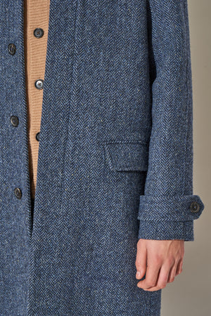 Long wool tweed coat