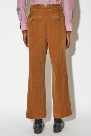 Corduroy straight pants