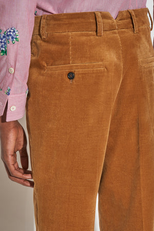 Corduroy straight pants