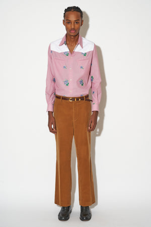 Corduroy straight pants