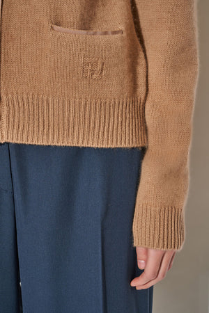 Straight-cut cashmere cardigan