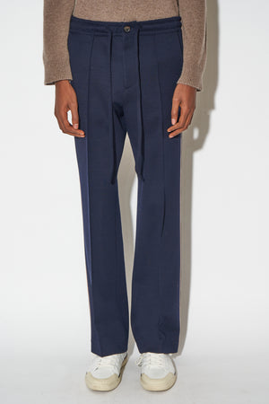 Straight cut smooth velvet pants