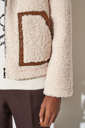 Veste en shearling fausse fourrure