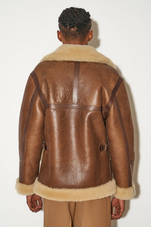 Unisex lambskin bomber style shearling