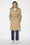 Long cotton gabardine trench coat