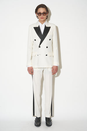 Straight cut tuxedo jacket