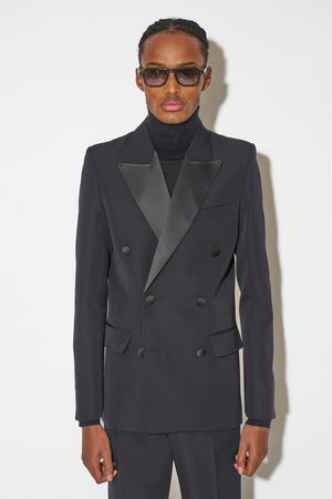 Straight cut tuxedo jacket