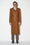 Long, slightly oversized wool and cashmere coat