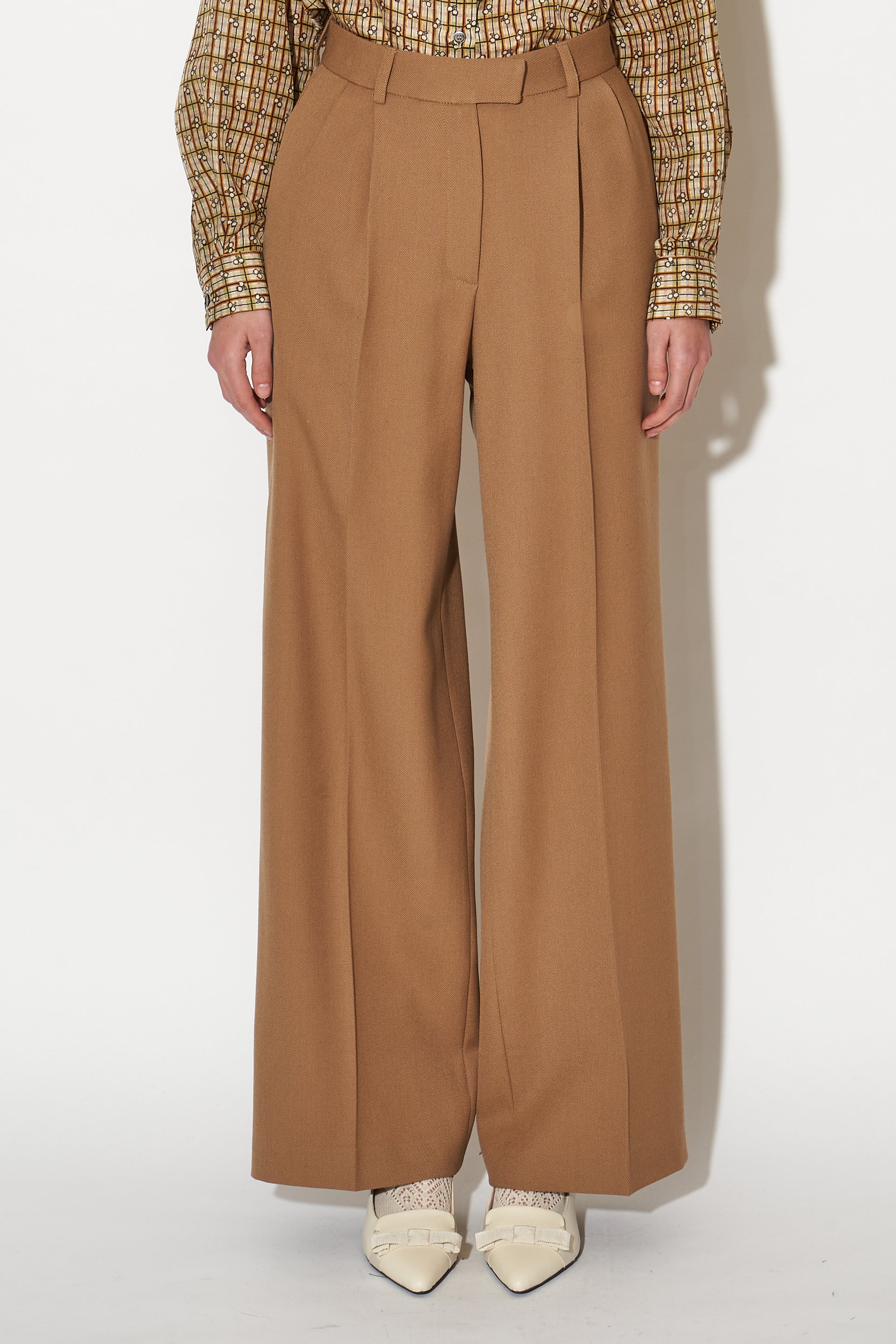 Wool gabardine trousers 