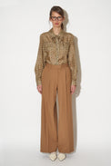 Pantalon en gabardine de laine vierge