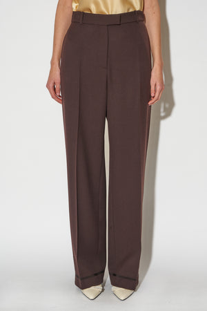 Pantalon en gabardine de laine vierge