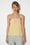 Embroidered crepe de chine tank top