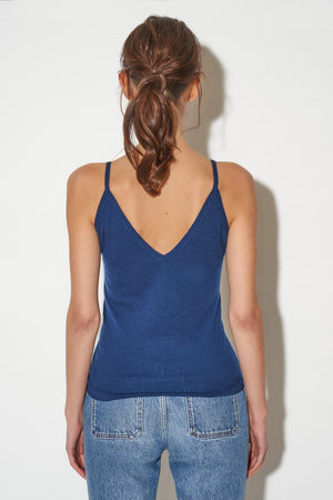 V-neck cashmere tank top