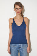 V-neck cashmere tank top