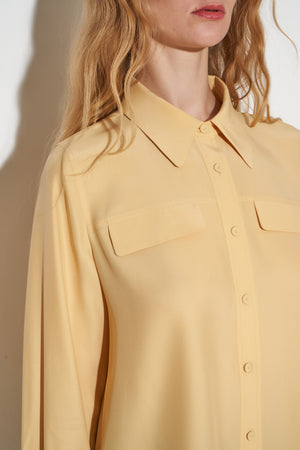 Silk satin reverse shirt