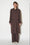 Long coat in virgin wool gabardine